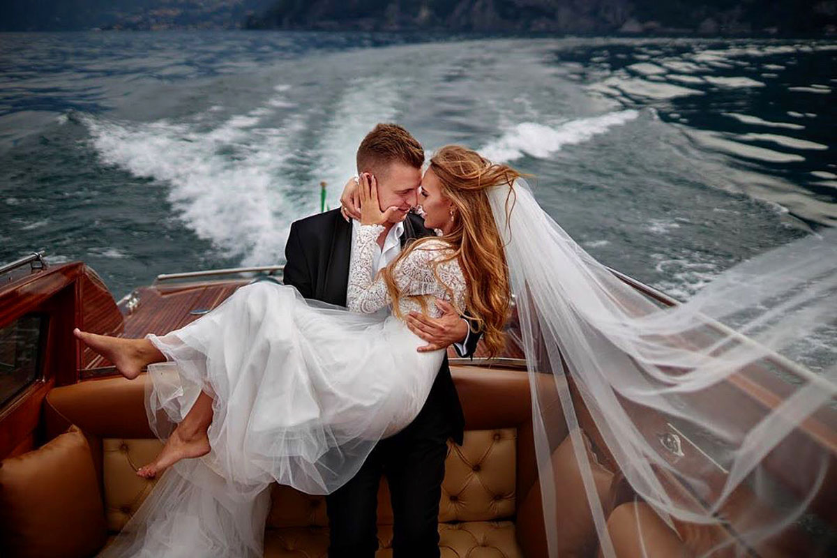 wedding boat rental como