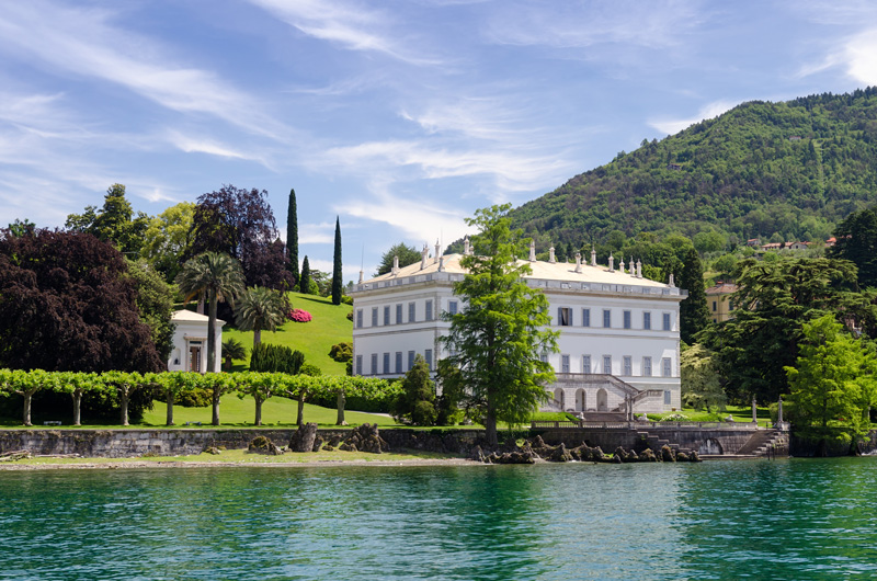 Villa Melzi a Bellagio vista dalla barca